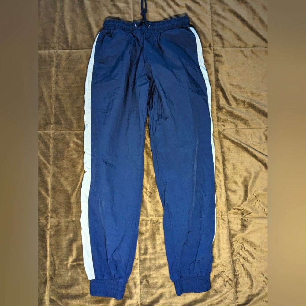 Striped nylon sweatpants